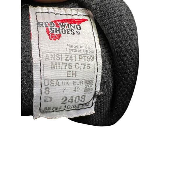 Red‎ Wing Shoes Men’s SUPERSOLE® 2.0 8-INCH SAFETY TOE BOOT - 2408 Brown - 8 - Picture 7 of 9